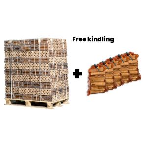 Pallet Pini Kay briquettes with free 5 bags kindling