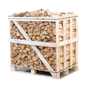 Half pallet kiln dried split birch logs 25cm
