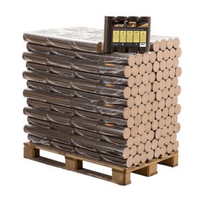 Round beech briquettes full pallet 96 packs x 10kg - 960kg
