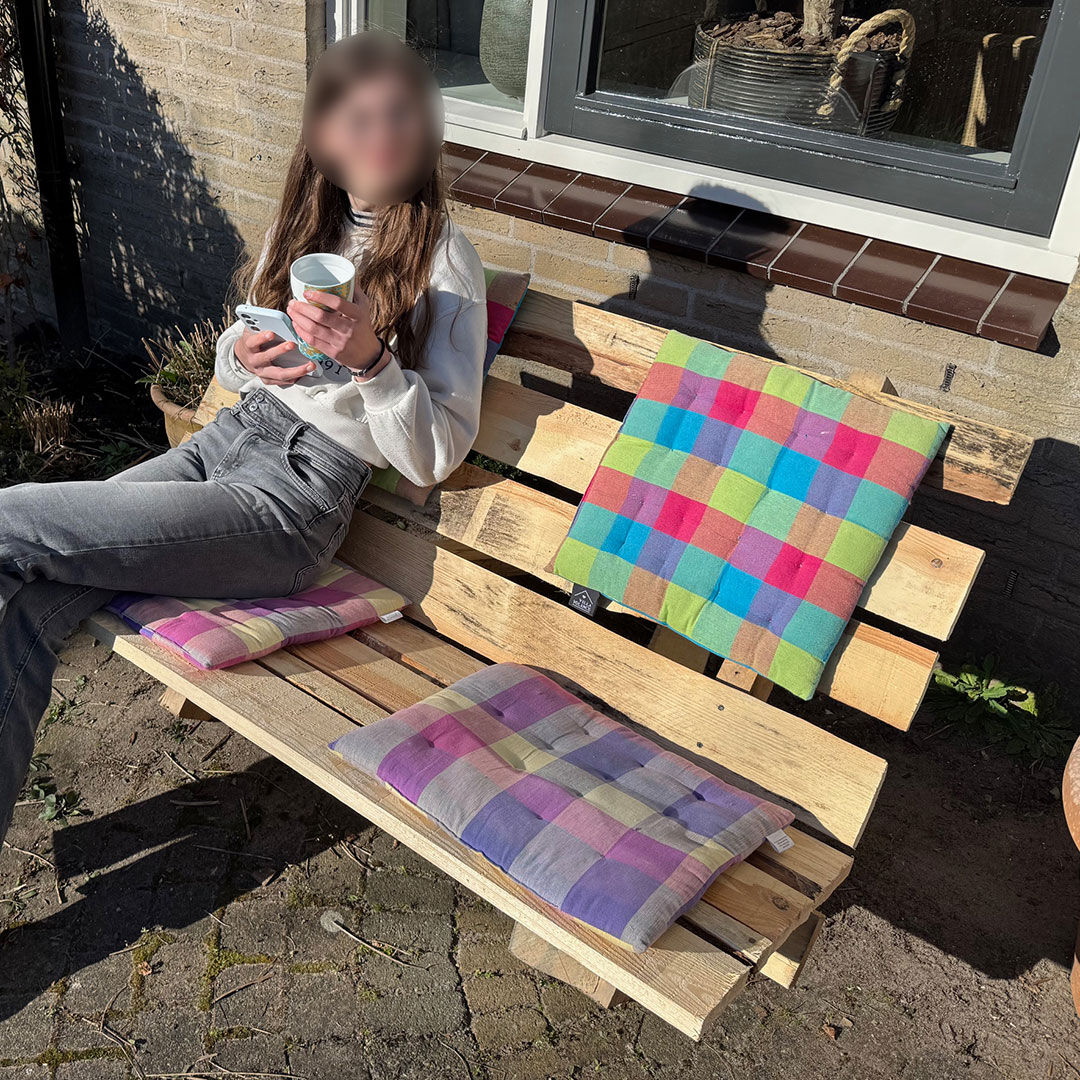 Wooden garden bench
